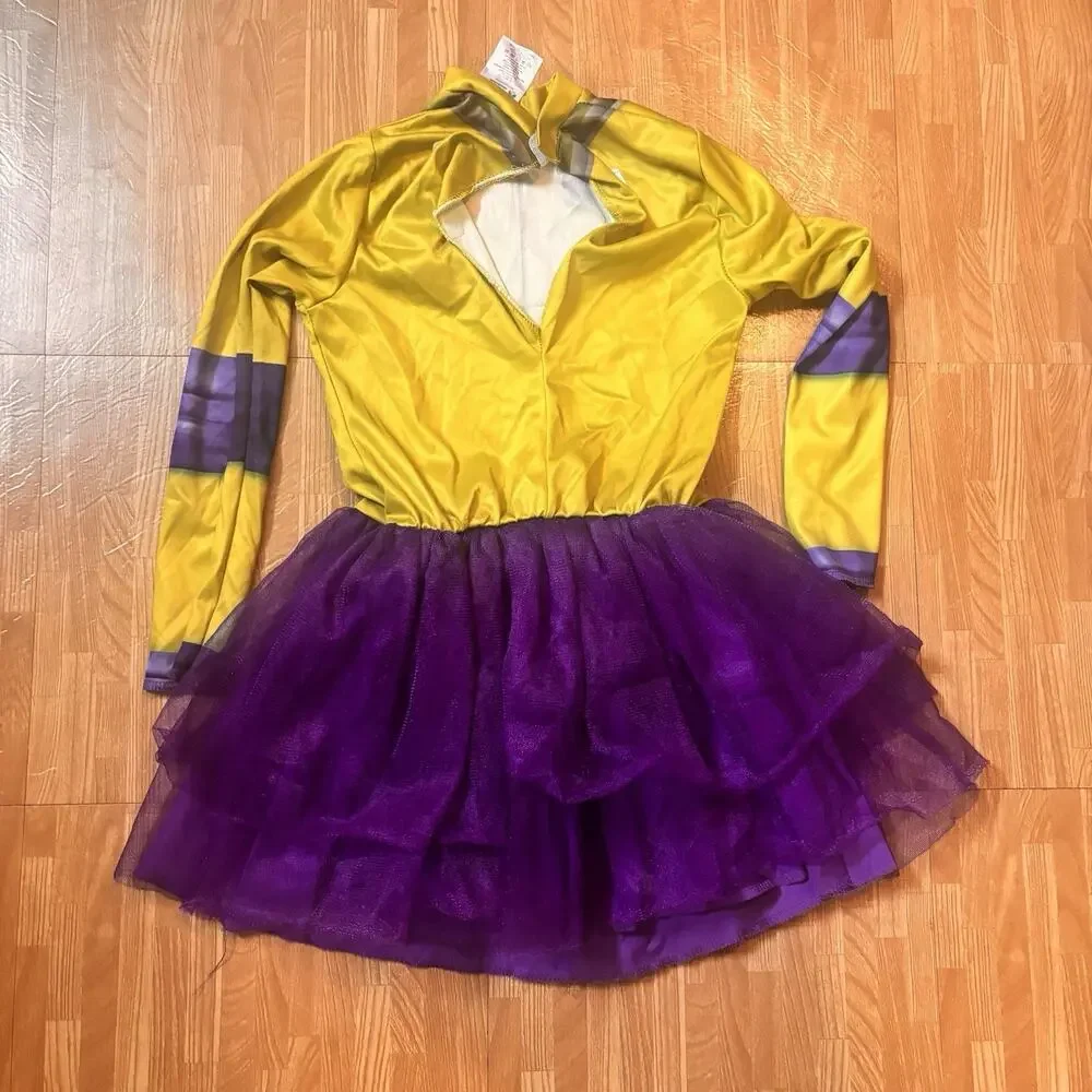 TMNT Mutant Mayhem Donatello Girls Costume Dress Child Medium 7-8 Halloween
